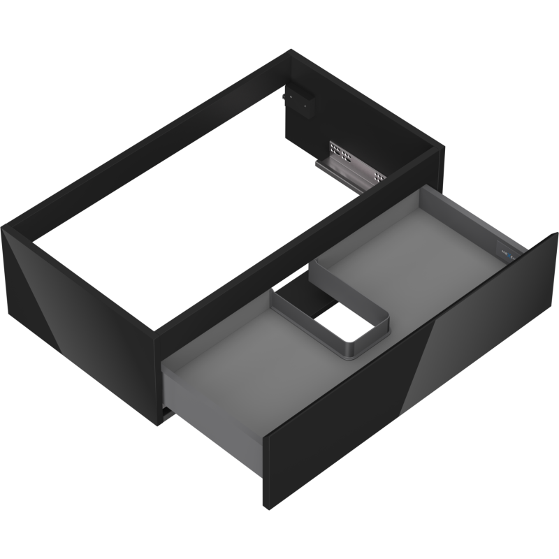 Mexen Orio koupelnová skříňka pod umyvadlo 80 cm, 1 zásuvka, černý lesk - 91A10-08023-1-BF70