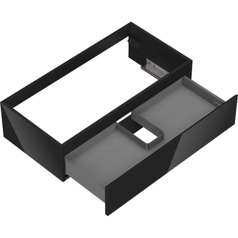 Mexen Orio koupelnová skříňka pod umyvadlo 90 cm, 1 zásuvka, černý lesk - 91A10-09023-1-BF70