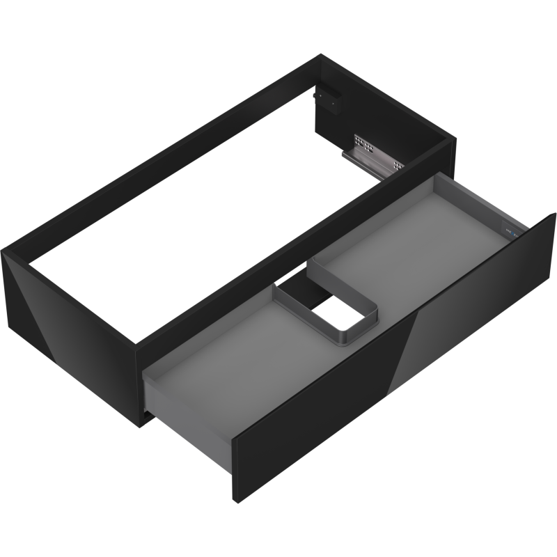 Mexen Orio koupelnová skříňka pod umyvadlo 100 cm, 1 zásuvka, černý lesk - 91A10-10023-1-BF70