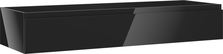 Mexen Orio koupelnová skříňka pod umyvadlo 140 cm, 1 zásuvka, černý lesk - 91A10-14023-1-BF70
