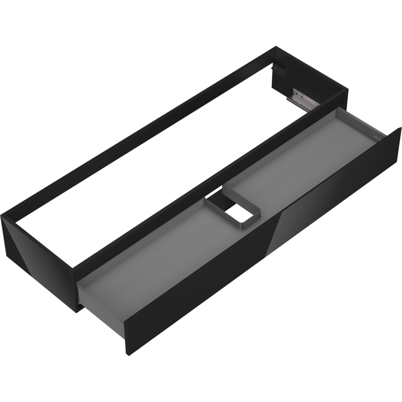Mexen Orio koupelnová skříňka pod umyvadlo 160 cm, 1 zásuvka, černý lesk - 91A10-16023-1-BF70