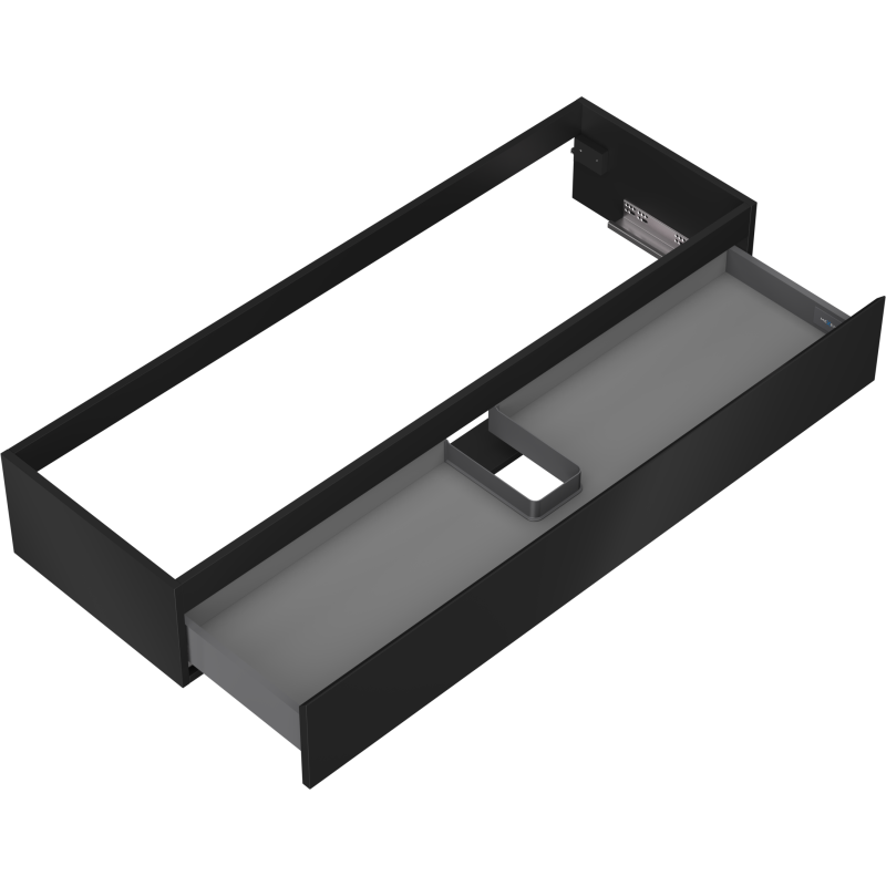 Mexen Orio koupelnová skříňka pod umyvadlo 140 cm, 1 zásuvka, černý mat - 91A10-14023-1-BF71