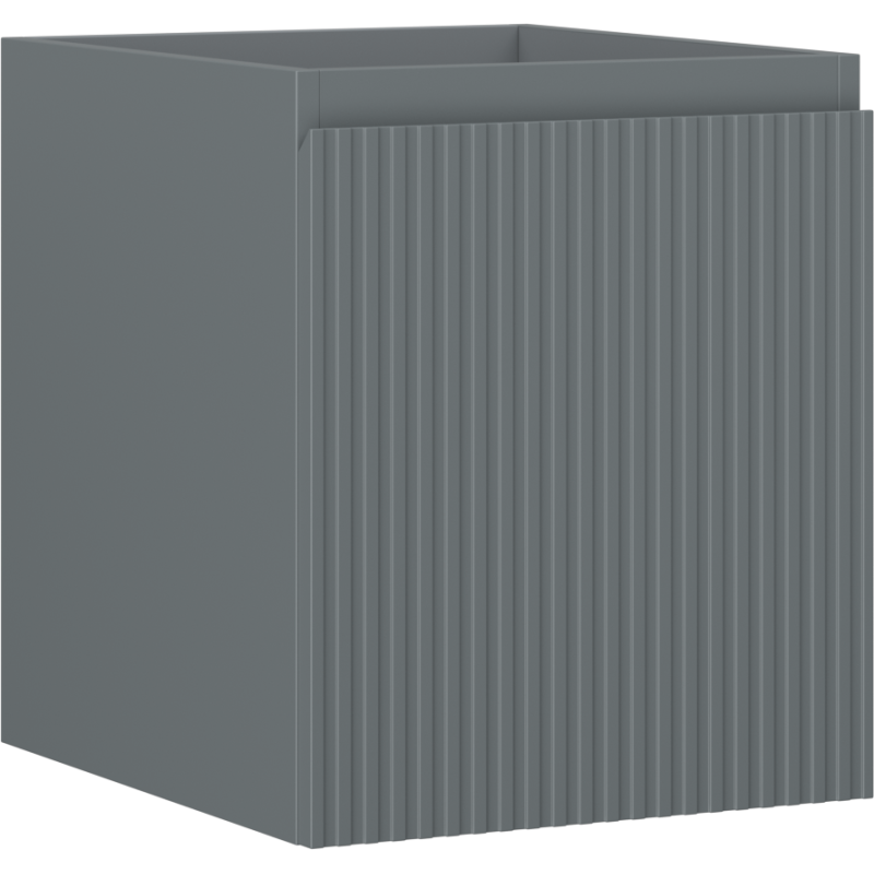 Mexen Rivel koupelnová skříňka pod umyvadlo 40 cm, 1 zásuvka, rýhovaná, šedá mat - 91A20-04047-1-BF66