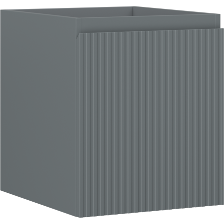 Mexen Rivel koupelnová skříňka pod umyvadlo 40 cm, 1 zásuvka, rýhovaná, šedá mat - 91A20-04047-1-BF66