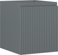 Mexen Rivel koupelnová skříňka pod umyvadlo 40 cm, 1 zásuvka, rýhovaná, šedá mat - 91A20-04047-1-BF66
