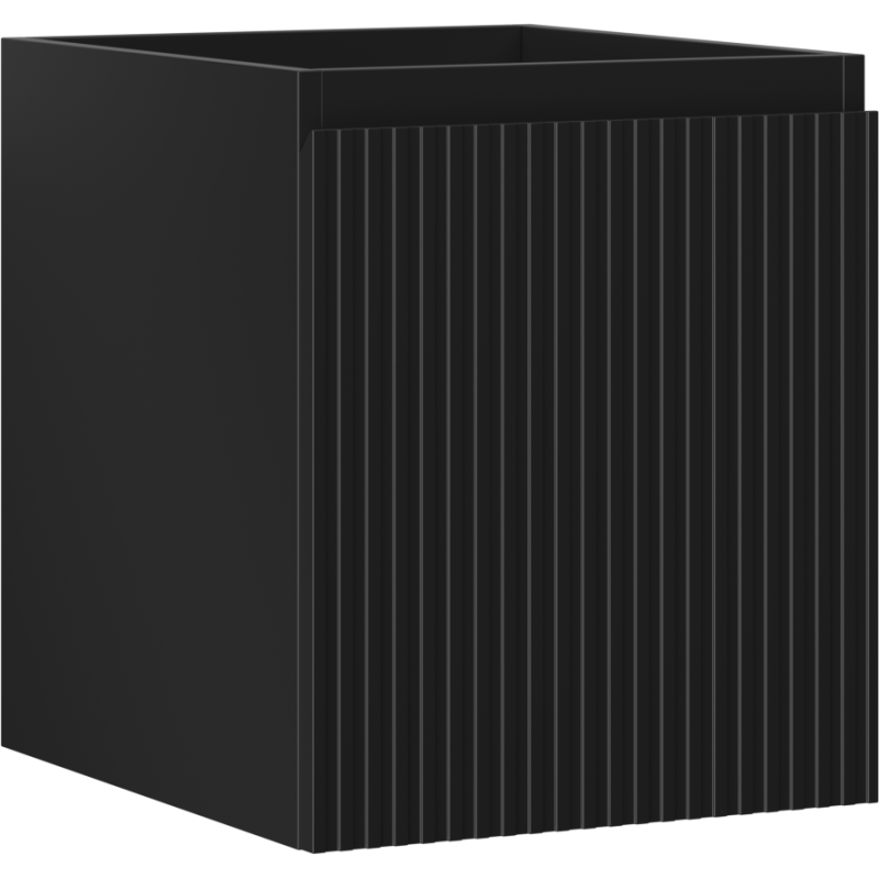 Mexen Rivel koupelnová skříňka pod umyvadlo 40 cm, 1 zásuvka, drážkovaná, černý mat - 91A20-04047-1-BF71