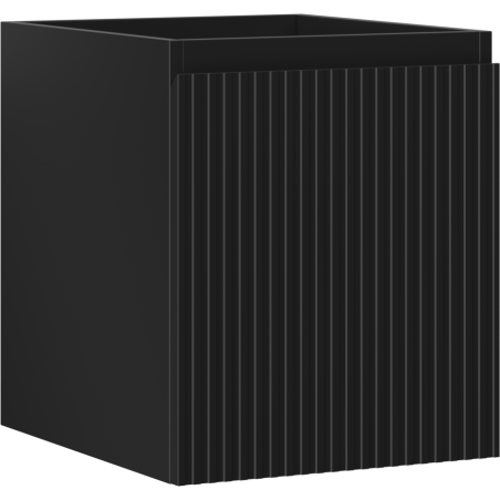 Mexen Rivel koupelnová skříňka pod umyvadlo 40 cm, 1 zásuvka, drážkovaná, černý mat - 91A20-04047-1-BF71
