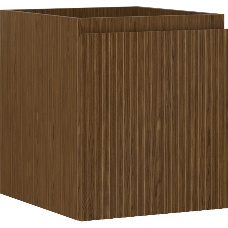 Mexen Rivel koupelnová skříňka pod umyvadlo 40 cm, 1 zásuvka, drážkovaná, ořech - 91A20-04047-1-BF86