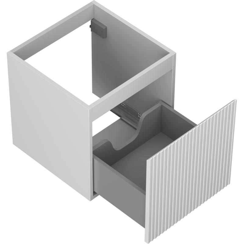 Mexen Rivel koupelnová skříňka podumyvadlová 45 cm, 1 zásuvka, vroubkovaná , šedá matná - 91A20-04547-1-BF62