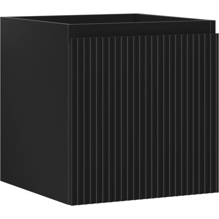 Mexen Rivel koupelnová skříňka pod umyvadlo 45 cm, 1 zásuvka, drážkovaná, černá mat - 91A20-04547-1-BF71