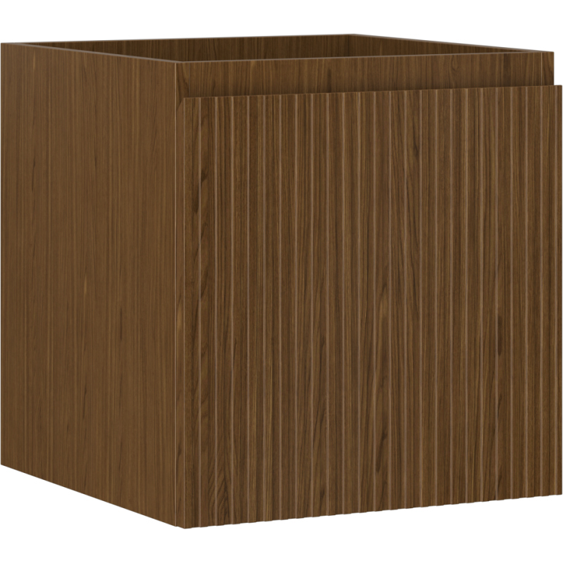 Mexen Rivel koupelnová skříňka pod umyvadlo 45 cm, 1 zásuvka, drážkovaná, ořech - 91A20-04547-1-BF86