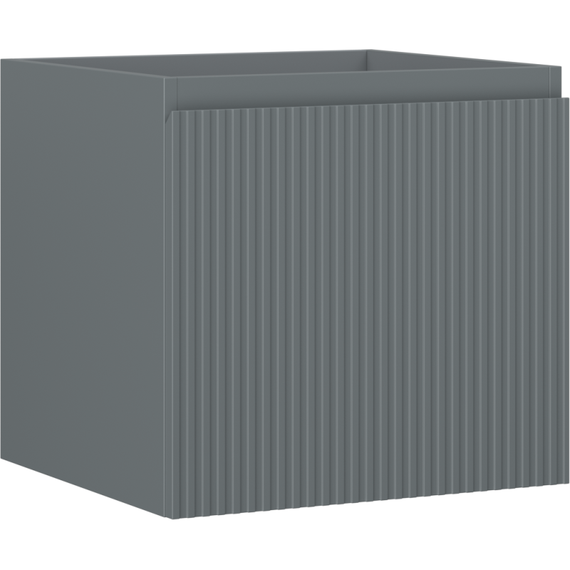 Mexen Rivel koupelnová skříňka pod umyvadlo 50 cm, 1 zásuvka, drážkovaná, matná grafitová - 91A20-05047-1-BF66