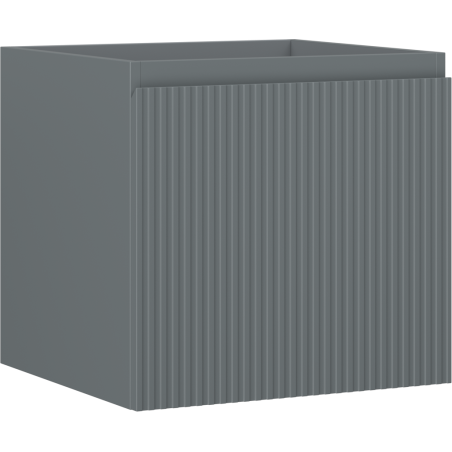 Mexen Rivel koupelnová skříňka pod umyvadlo 50 cm, 1 zásuvka, drážkovaná, matná grafitová - 91A20-05047-1-BF66