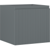 Mexen Rivel koupelnová skříňka pod umyvadlo 50 cm, 1 zásuvka, drážkovaná, matná grafitová - 91A20-05047-1-BF66