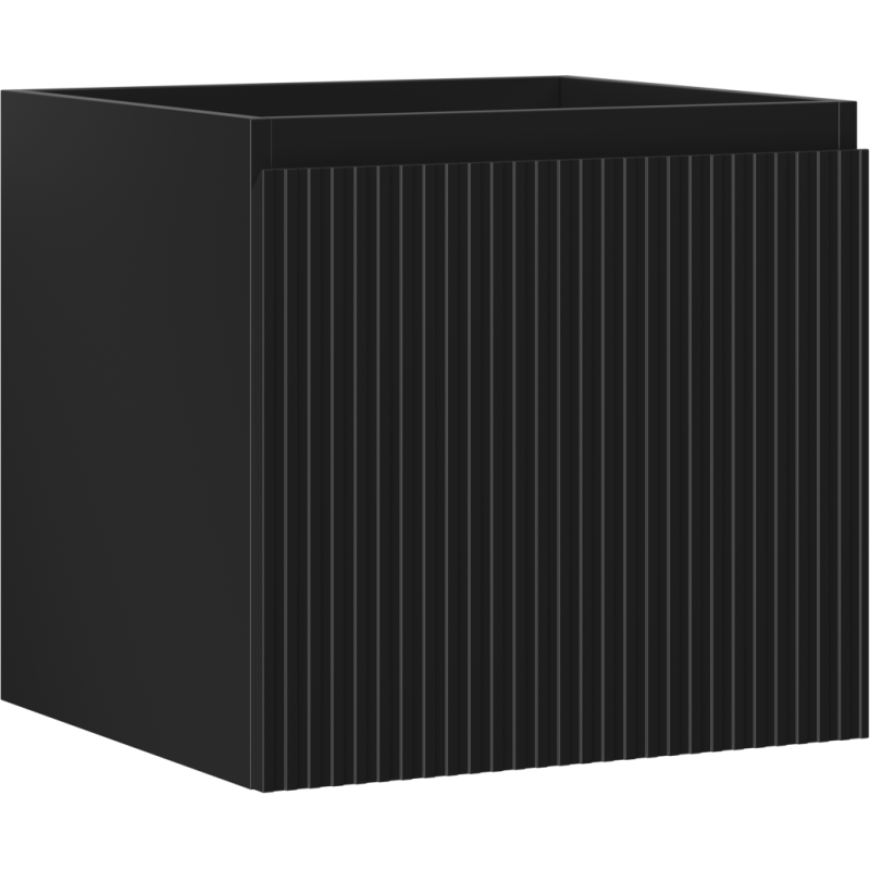 Mexen Rivel koupelnová skříňka pod umyvadlo 50 cm, 1 zásuvka, žebrovaná, černá matná - 91A20-05047-1-BF71