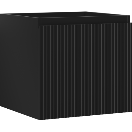 Mexen Rivel koupelnová skříňka pod umyvadlo 50 cm, 1 zásuvka, žebrovaná, černá matná - 91A20-05047-1-BF71