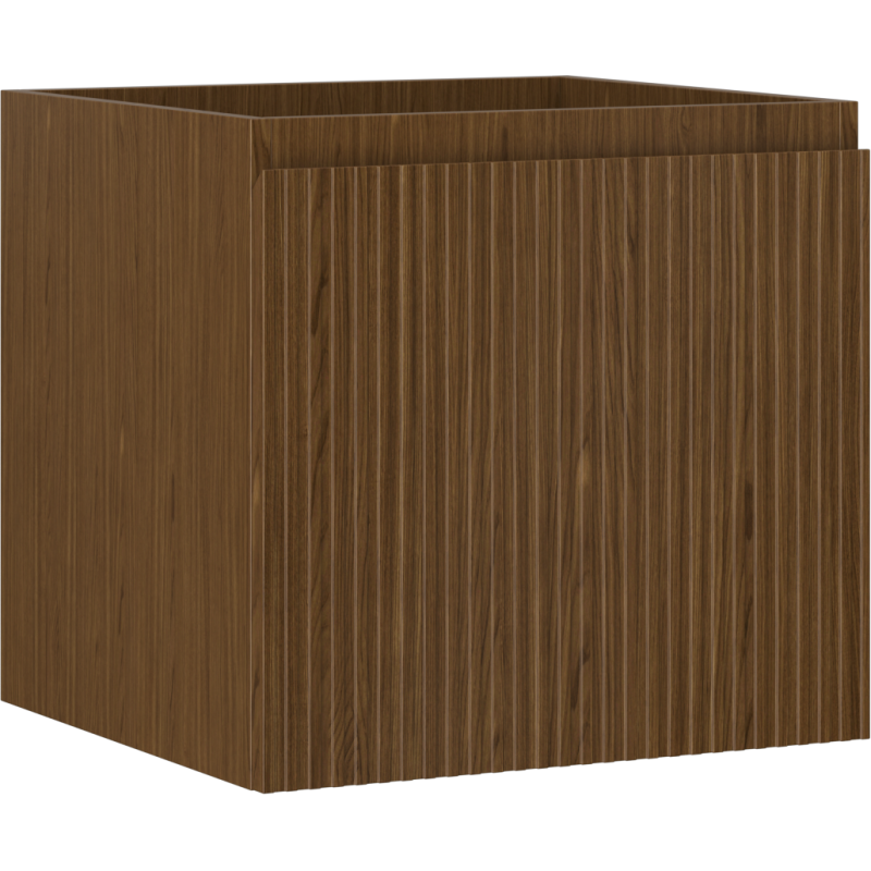 Mexen Rivel koupelnová skříňka pod umyvadlo 50 cm, 1 zásuvka, drážkovaná, ořech - 91A20-05047-1-BF86