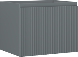 Mexen Rivel koupelnová skříňka pod umyvadlo 60 cm, 1 zásuvka, rýhovaná, matná grafitová - 91A20-06047-1-BF66