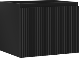 Mexen Rivel koupelnová skříňka pod umyvadlo 60 cm, 1 zásuvka, drážkovaná, černý mat - 91A20-06047-1-BF71