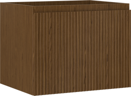 Mexen Rivel koupelnová skříňka pod umyvadlo 60 cm, 1 zásuvka, drážkovaná, ořech - 91A20-06047-1-BF86