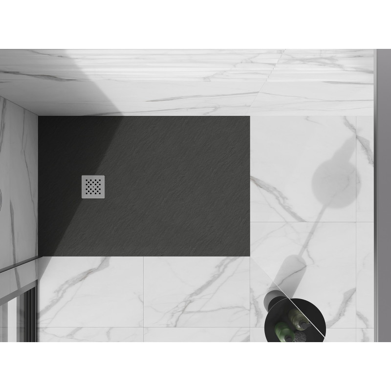 Mexen Stone+ obdélníková kompozitní sprchová vanička 110 x 90 cm, antracit - 44719011