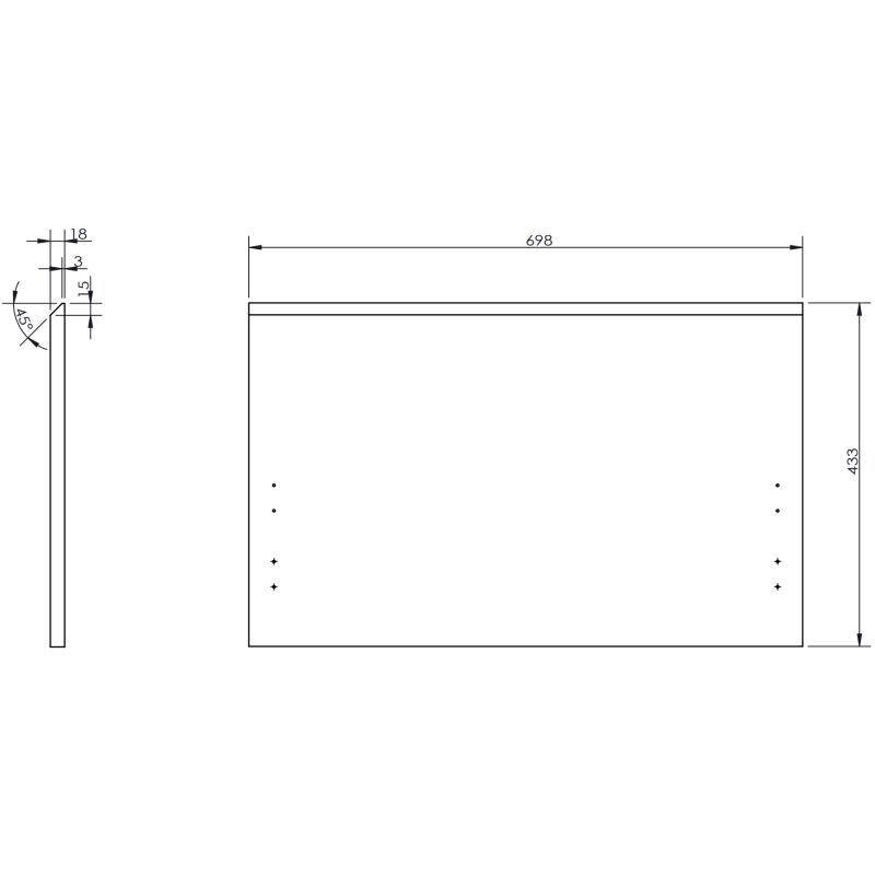 Mexen Rivel koupelnová skříňka pod umyvadlo 70 cm, 1 zásuvka, drážkovaná, šedá mat - 91A20-07047-1-BF62