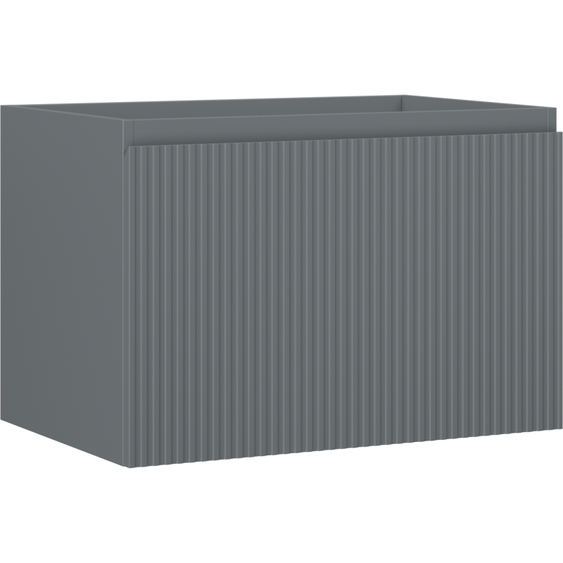 Mexen Rivel koupelnová skříňka pod umyvadlo 70 cm, 1 zásuvka, ryhovaná, grafit mat - 91A20-07047-1-BF66