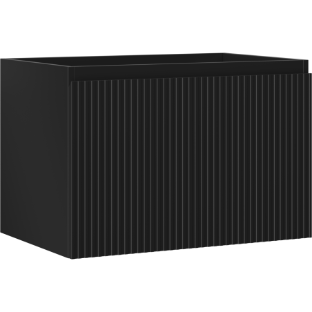 Mexen Rivel koupelnová skříňka pod umyvadlo 70 cm, 1 zásuvka, drážkovaná, černá mat - 91A20-07047-1-BF71