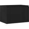 Mexen Rivel koupelnová skříňka pod umyvadlo 70 cm, 1 zásuvka, drážkovaná, černá mat - 91A20-07047-1-BF71