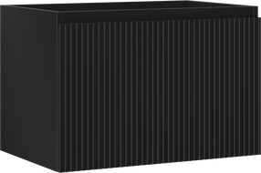 Mexen Rivel koupelnová skříňka pod umyvadlo 70 cm, 1 zásuvka, drážkovaná, černá mat - 91A20-07047-1-BF71