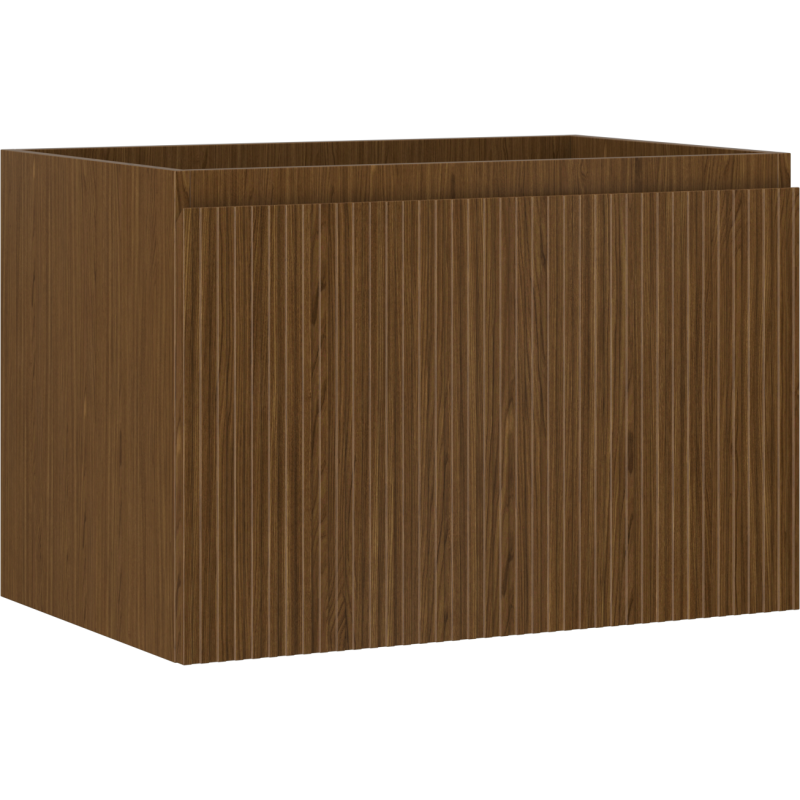 Mexen Rivel koupelnová skříňka pod umyvadlo 70 cm, 1 zásuvka, rýhovaná, ořech - 91A20-07047-1-BF86