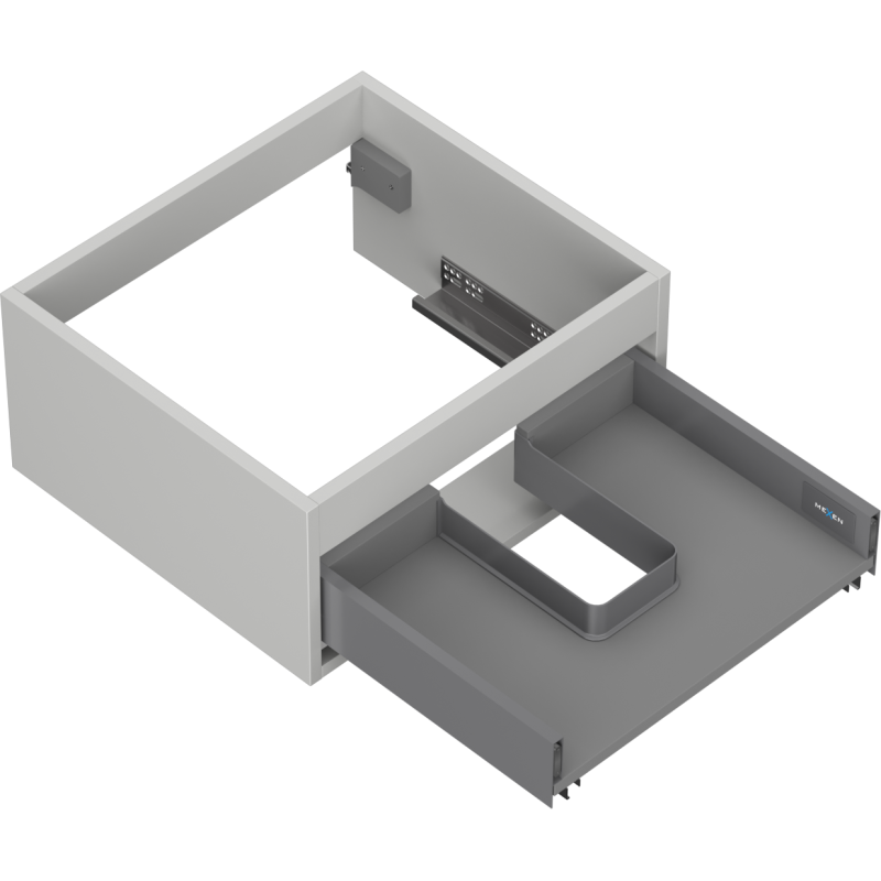 Mexen Box-A korpus skříňky pod umyvadlo 50 cm, 1 zásuvka, šedý mat - 91AX0-0500-235-1-62