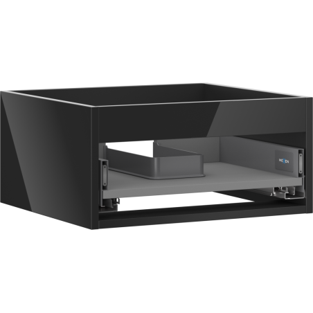 Mexen Box-A korpus skříňky pod umyvadlo 50 cm, 1 zásuvka, černý lesk - 91AX0-0500-235-1-70