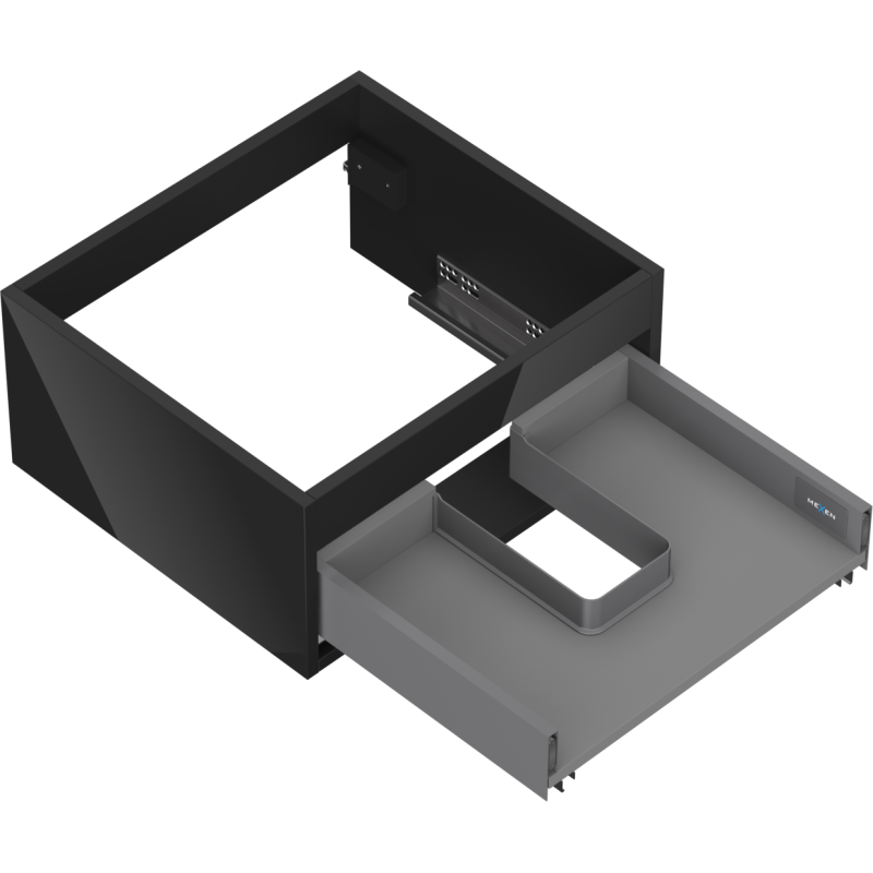 Mexen Box-A korpus skříňky pod umyvadlo 50 cm, 1 zásuvka, černý lesk - 91AX0-0500-235-1-70