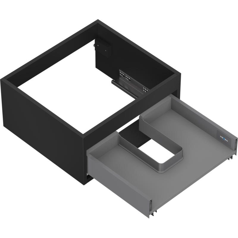 Mexen Box-A základ skříňky pod umyvadlo 50 cm, 1 zásuvka, černý mat - 91AX0-0500-235-1-71
