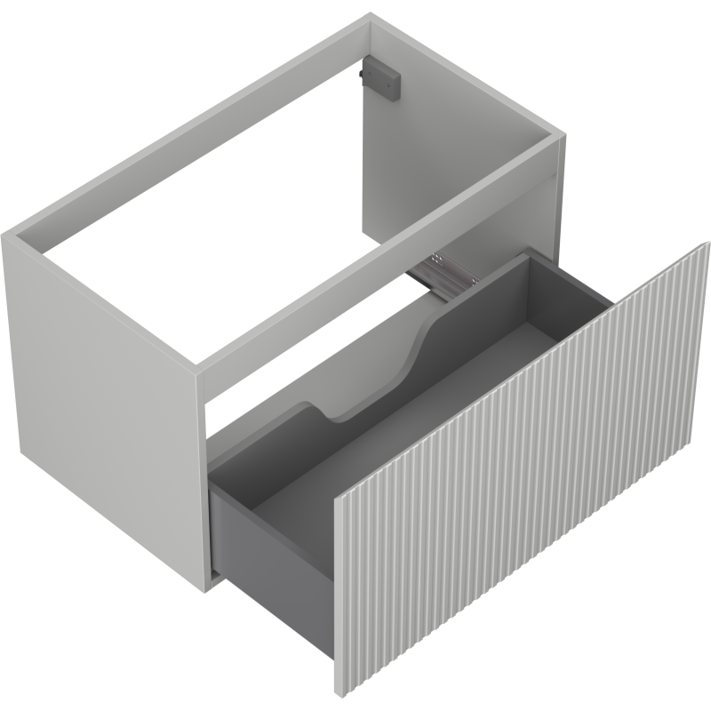 Mexen Rivel skříňka pod umyvadlo 80 cm, 1 šuplík, drážkovaná, šedá matná - 91A20-08047-1-BF62