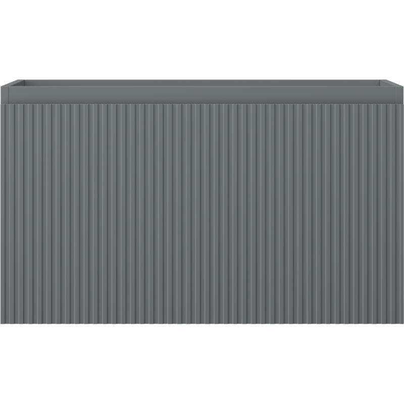 Mexen Rivel koupelnová skříňka pod umyvadlo 80 cm, 1 zásuvka, drážkovaná, grafit mat - 91A20-08047-1-BF66