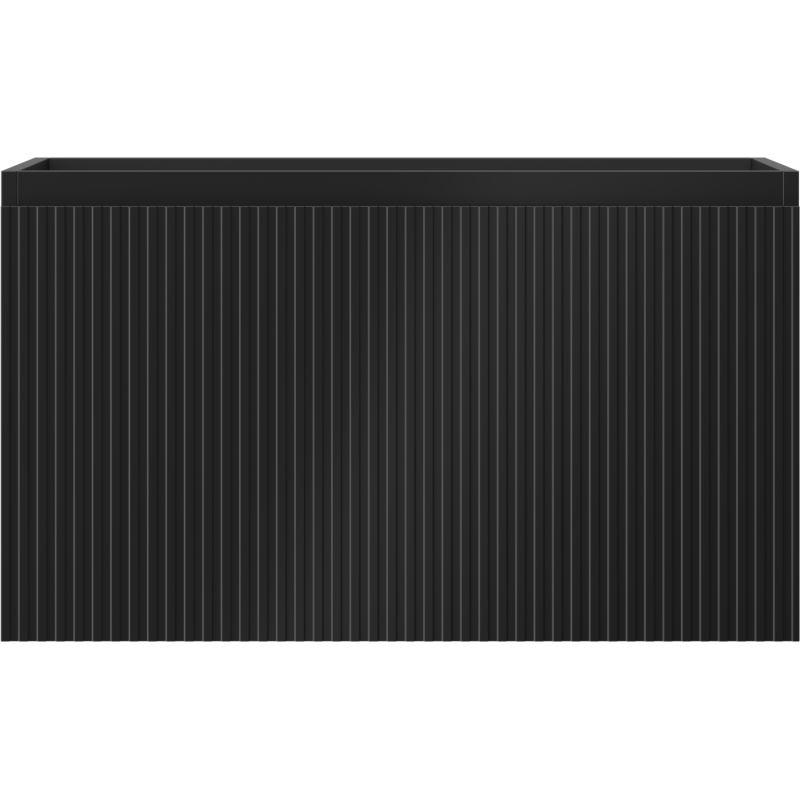 Mexen Rivel koupelnová skříňka pod umyvadlo 80 cm, 1 zásuvka, drážkovaná, černá mat - 91A20-08047-1-BF71