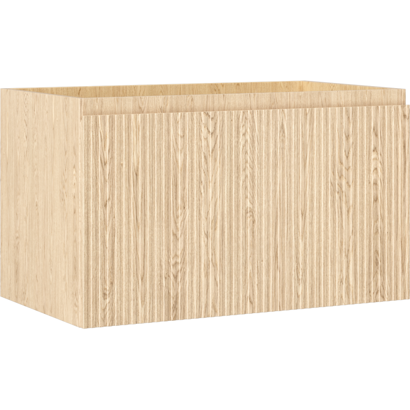 Mexen Rivel koupelnová skříňka pod umyvadlo 80 cm, 1 zásuvka, drážkovaná, dub - 91A20-08047-1-BF81