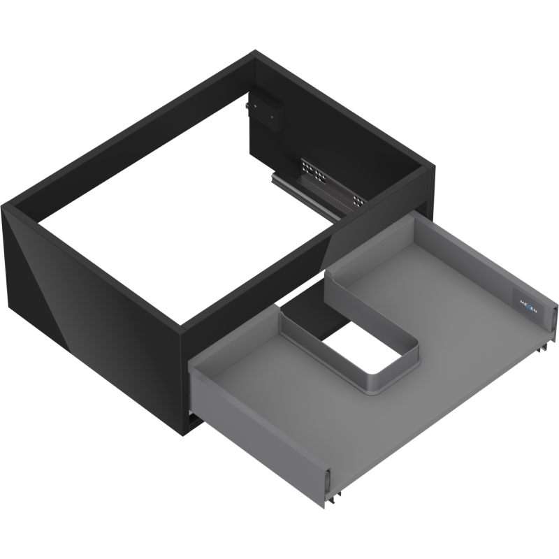 Mexen Box-A korpus skříňky pod umyvadlo 60 cm, 1 zásuvka, černý lesk - 91AX0-0600-235-1-70