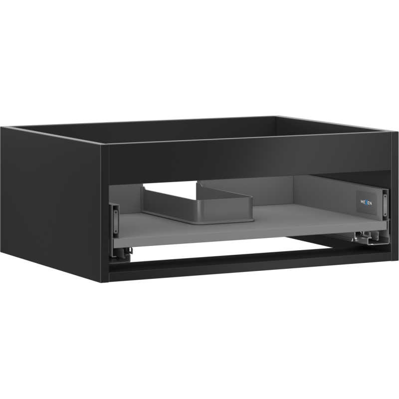 Mexen Box-A korpus skříňky pod umyvadlo 60 cm, 1 zásuvka, černý mat - 91AX0-0600-235-1-71