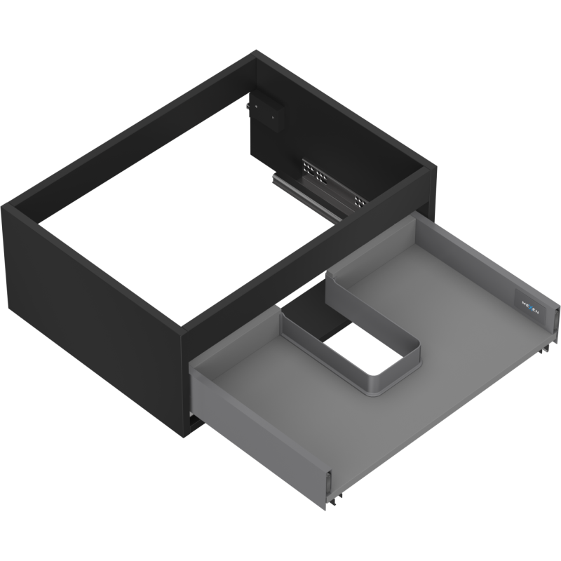 Mexen Box-A korpus skříňky pod umyvadlo 60 cm, 1 zásuvka, černý mat - 91AX0-0600-235-1-71
