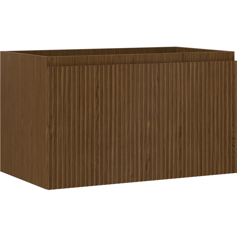 Mexen Rivel koupelnová skříňka pod umyvadlo 80 cm, 1 zásuvka, rýhovaná, ořech - 91A20-08047-1-BF86