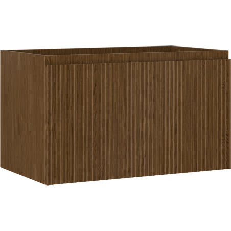 Mexen Rivel koupelnová skříňka pod umyvadlo 80 cm, 1 zásuvka, rýhovaná, ořech - 91A20-08047-1-BF86