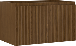 Mexen Rivel koupelnová skříňka pod umyvadlo 80 cm, 1 zásuvka, rýhovaná, ořech - 91A20-08047-1-BF86