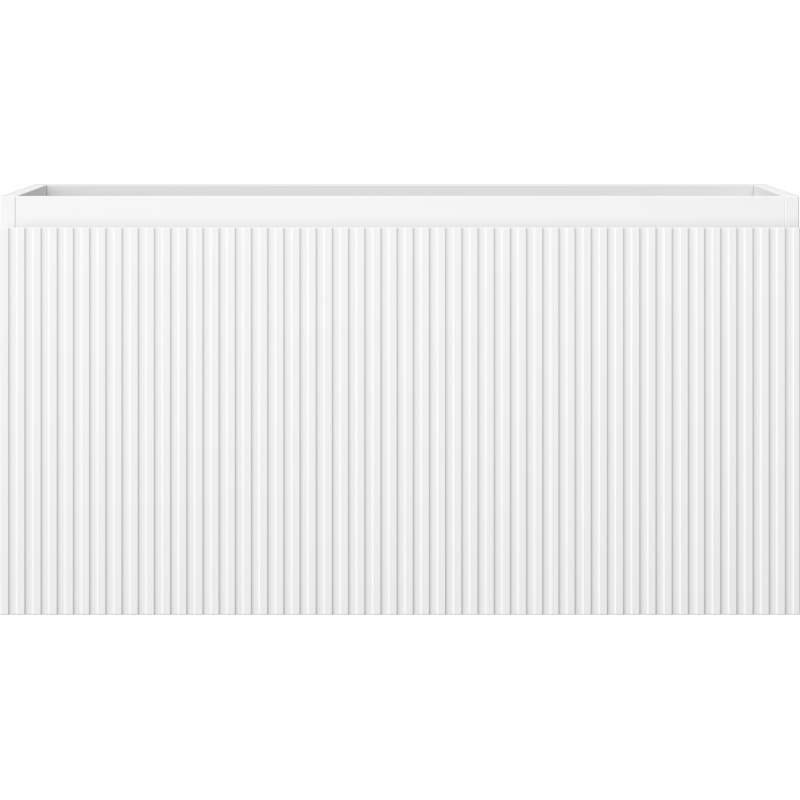 Mexen Rivel koupelnová skříňka pod umyvadlo 90 cm, 1 zásuvka, drážkovaná, bílá mat - 91A20-09047-1-BF01