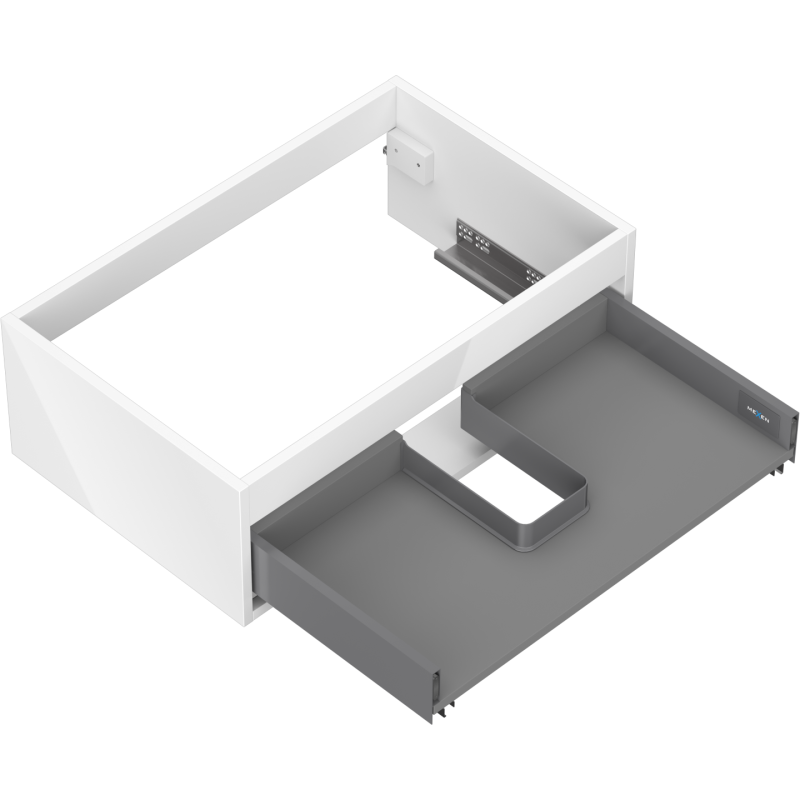 Mexen Box-A korpus skříňky pod umyvadlo 70 cm, 1 zásuvka, bílý lesk - 91AX0-0700-235-1-00