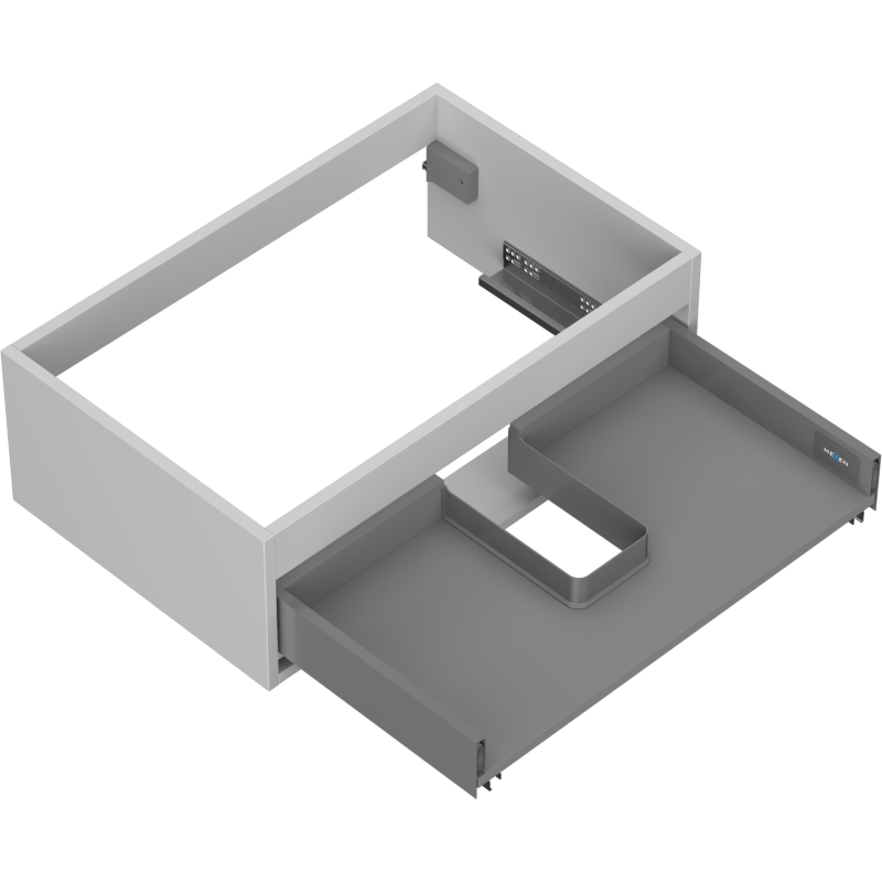 Mexen Box-A korpus skříňky pod umyvadlo 70 cm, 1 zásuvka, šedý mat - 91AX0-0700-235-1-62