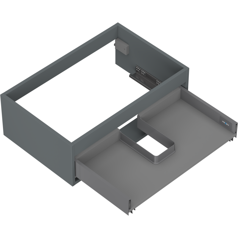 Mexen Box-A skříňka pod umyvadlo 70 cm, 1 zásuvka, grafit mat - 91AX0-0700-235-1-66