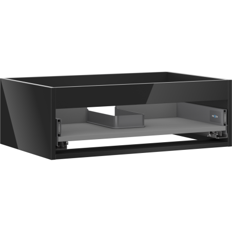 Mexen Box-A korpus skříňky pod umyvadlo 70 cm, 1 zásuvka, černý lesk - 91AX0-0700-235-1-70